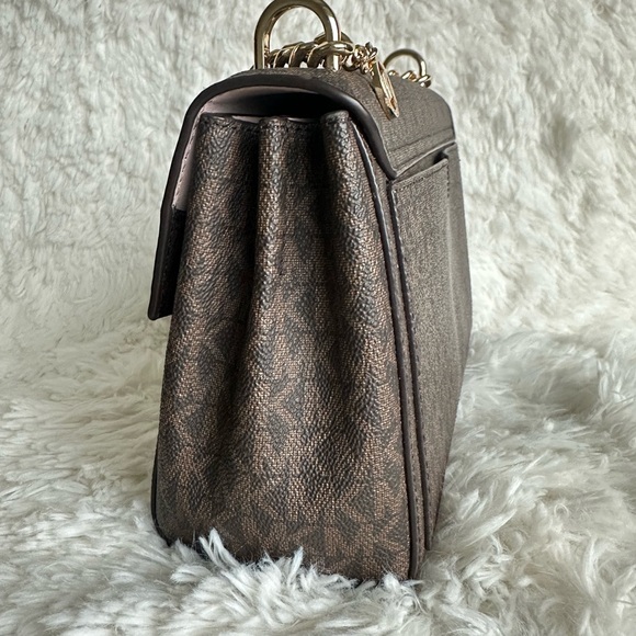 Michael Kors Lita Brown and Pink Crossbody Bag - Picture 9 of 13